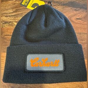 Carhartt Beanie with Vibrant Orange Logo